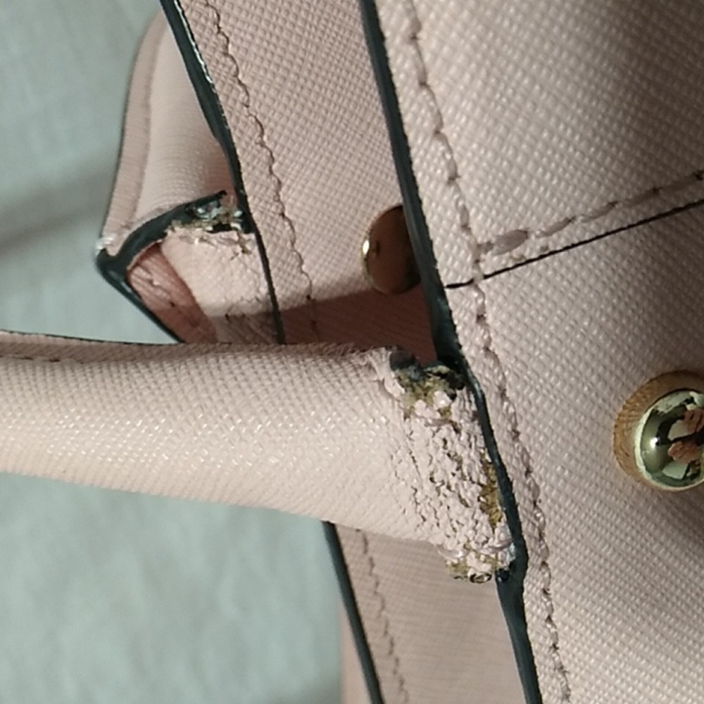 (#30) SALE! Rebecca Minkoff Pink Saffiano Leather Tote/Shoulder Bag W DB - Picture 6 of 16